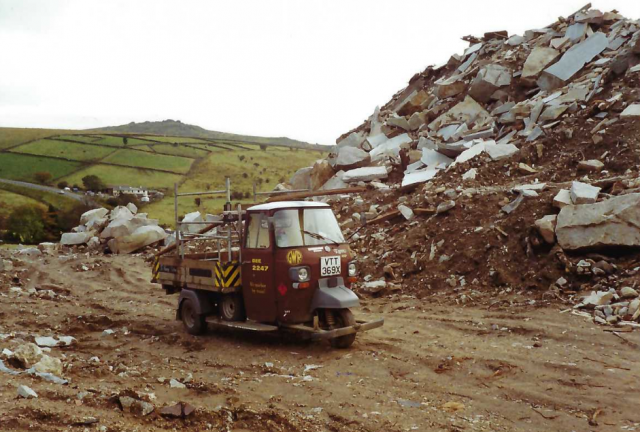 Piaggio with rail at Merrivale Quarry