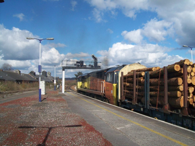 Timber train at Newton Abbot.