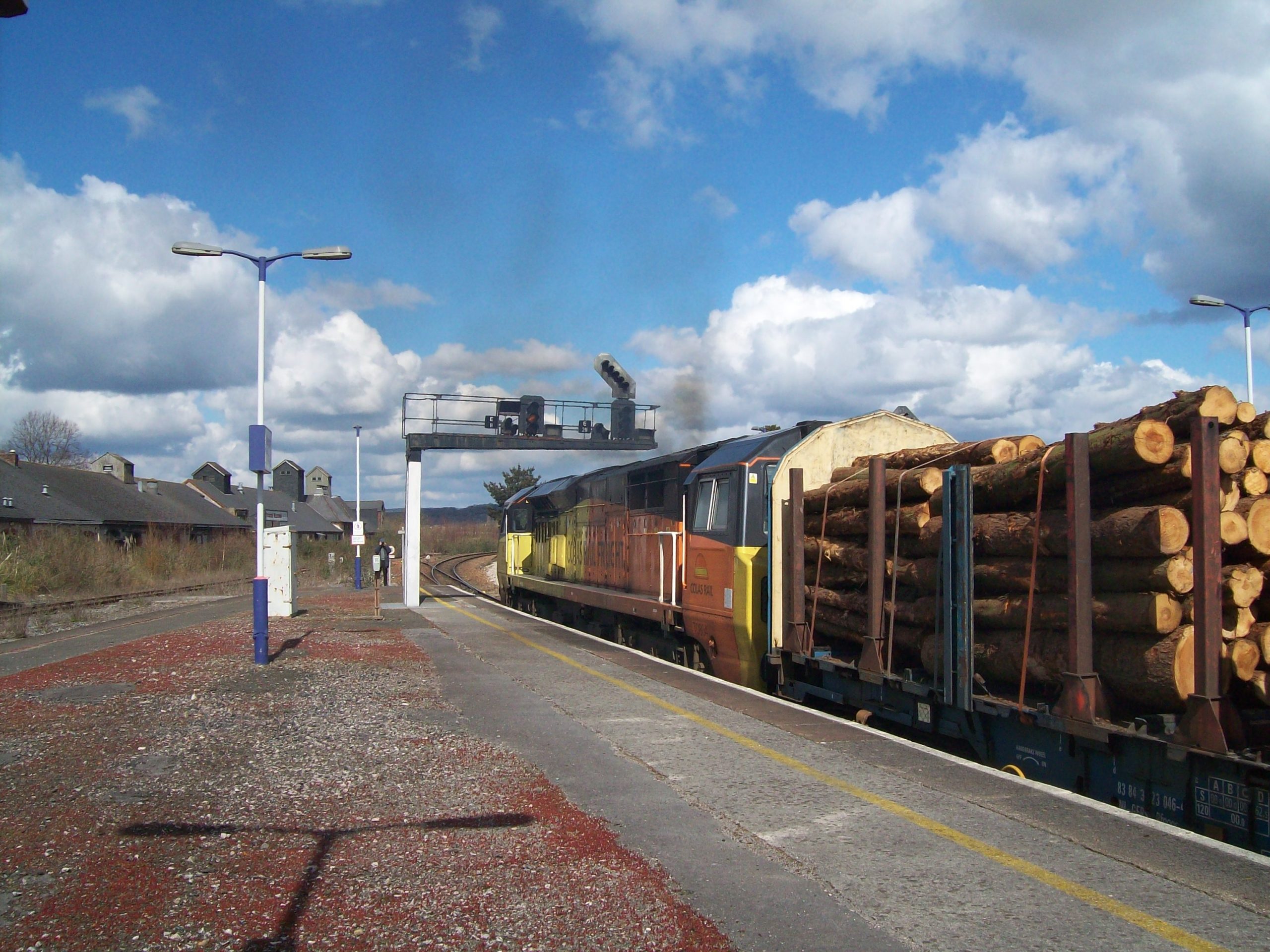 Timber train at Newton Abbot.
