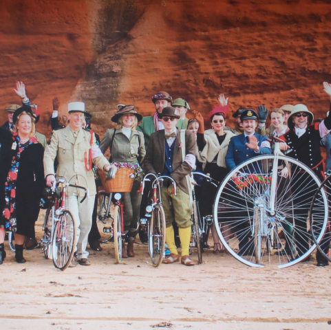 Happy cyclists, Exmouth