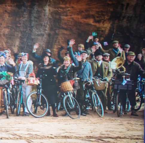 Happy cyclists,  Exmouth