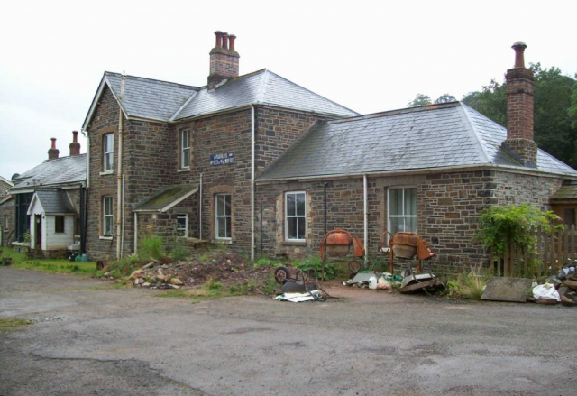 The station frontage. Devon & Somerset Railway