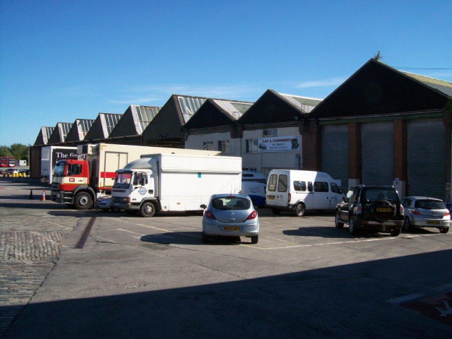 Some of the former tram sheds were used by general businesses. Plymouth Corporation Tramways