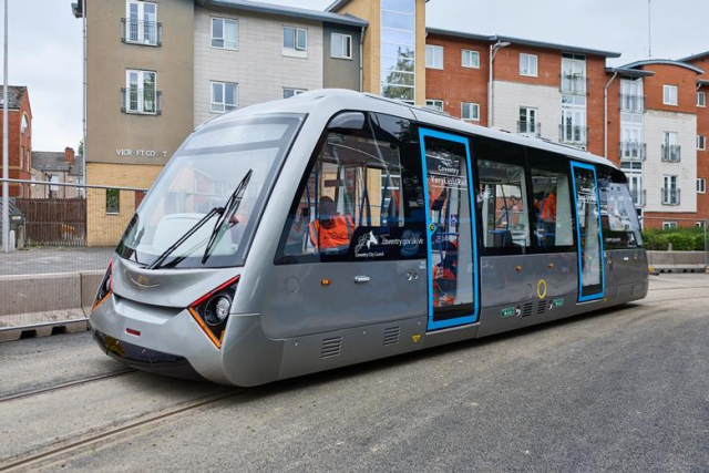 Electric street-running trams are back. This is Coventry's experimental lightweight car, or "Very Light Rail," as it is dubbed. Exeter Corporation Tramways