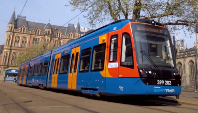 This is Sheffield's tram-train which can run through the streets and onto Network Rail metals. Exeter Corporation Tramways