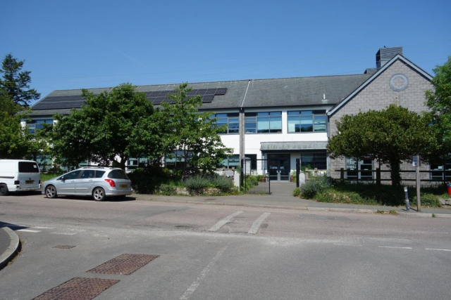 The new building occupies part of the grounds of the 1936 school Chagford Primary School
