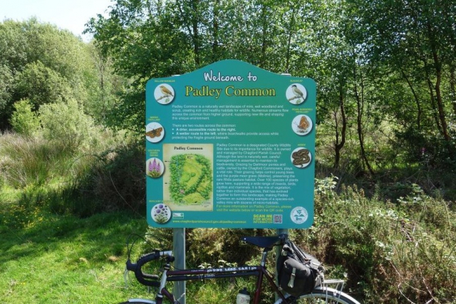 The first of the boardwalks was just to the left of this sign. Padley Common