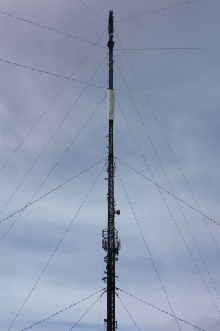 Voices and what sounded like blasting or conditioning could be heard from within the shrouded section. North Hessary