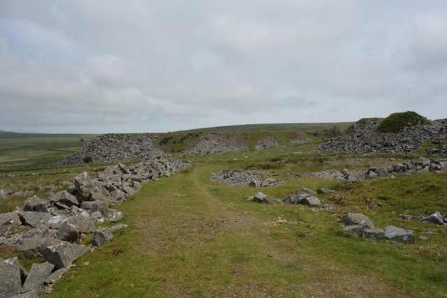 Rubble marks the course of the siding. Foggintor