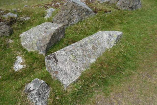 This was the only piece of dressed stone the scout saw. It may once have been part of a building here. Foggintor