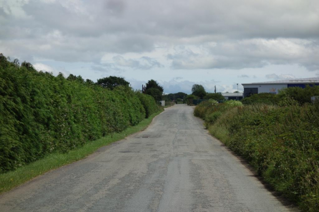 The perimeter track near where it curves around the west end of Runway No. 1. Eggesford to Okehampton