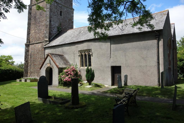 Rendering must have spoiled very out of plumb south wall. Eggesford to Okehampton