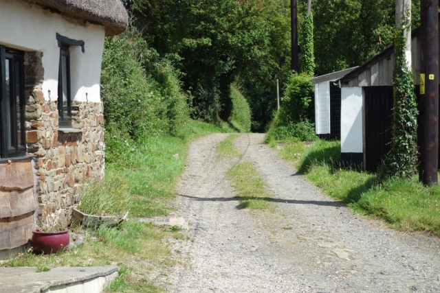 The Old Coach House at left is of course now a holiday let. Eggesford to Okehampton
